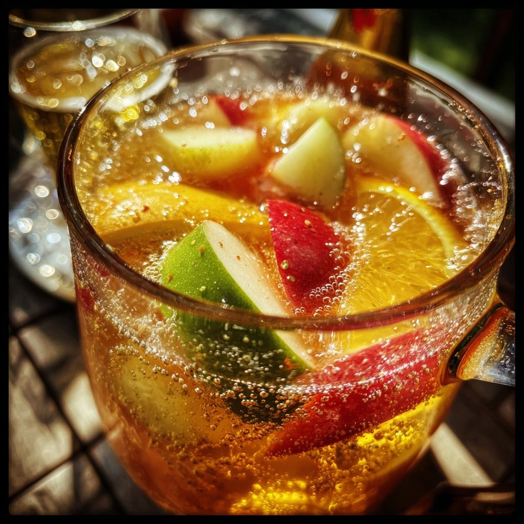 Apfel-Trauben-Bowle mit Ginger Ale