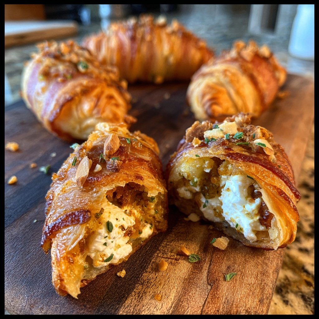 Gefüllte Datteln mit Speckmantel