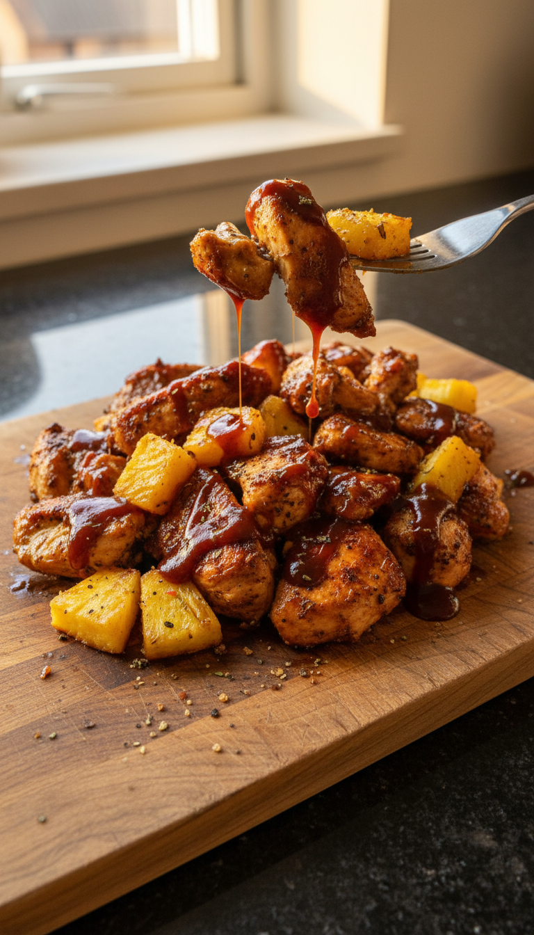 Süßes Ananas BBQ Hähnchen