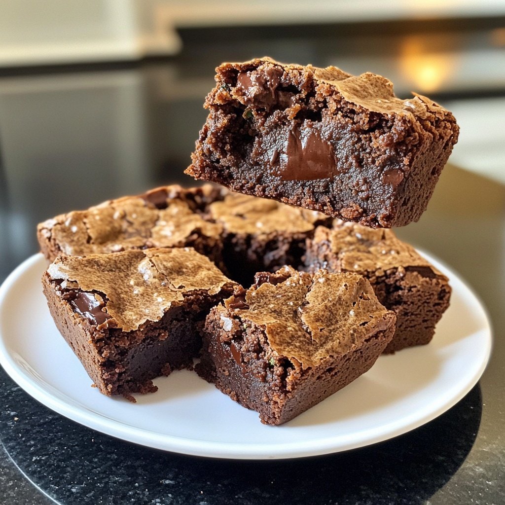 Erdnussbutter Zucchini Brownies