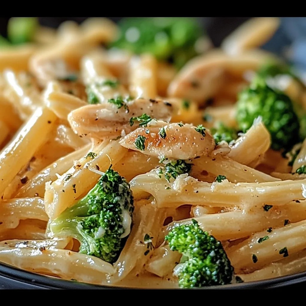 Cremige Brokkoli-Hähnchen-Penne: Ett underbart, ultimatum recept för hälsosam middag