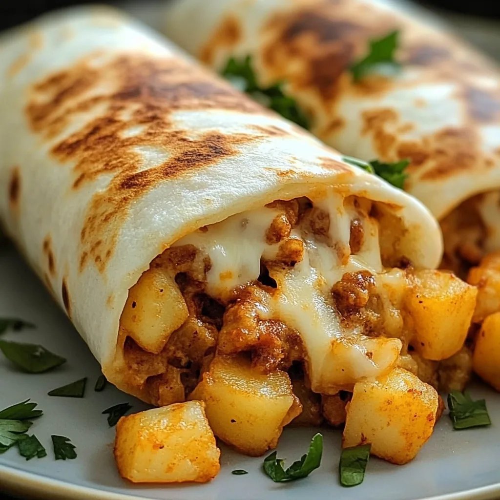 Käsige Kartoffel-Burritos: Ett fantastiskt ultimatum för 4 personer