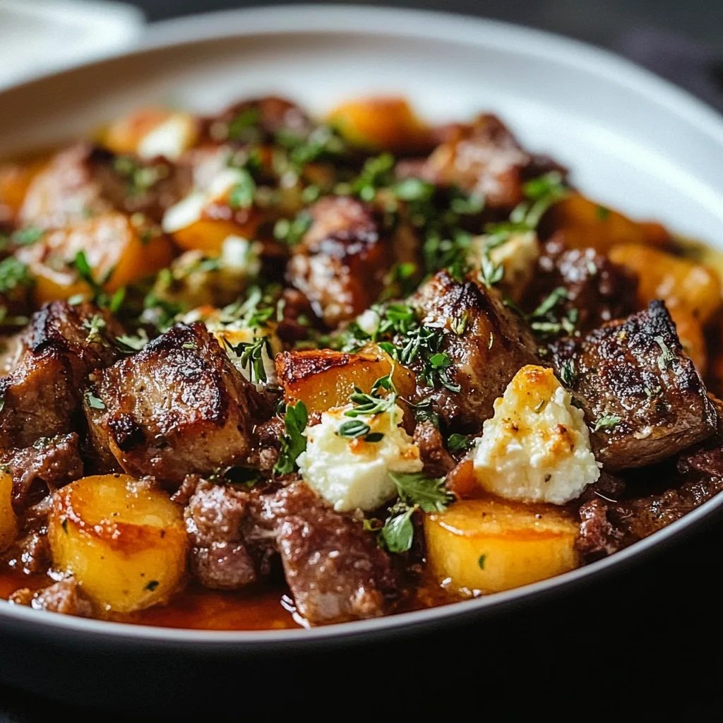 Süßkartoffel-Hackfleisch-Auflauf mit Feta