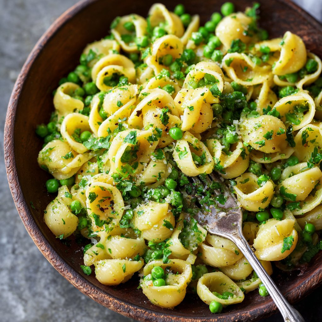 Erbsen-Minz-Pasta Delight