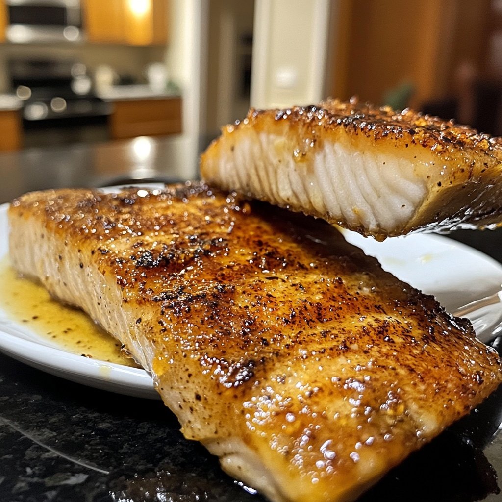 Glasiertes Honig-Senf-Lachsfilet aus dem Ofen