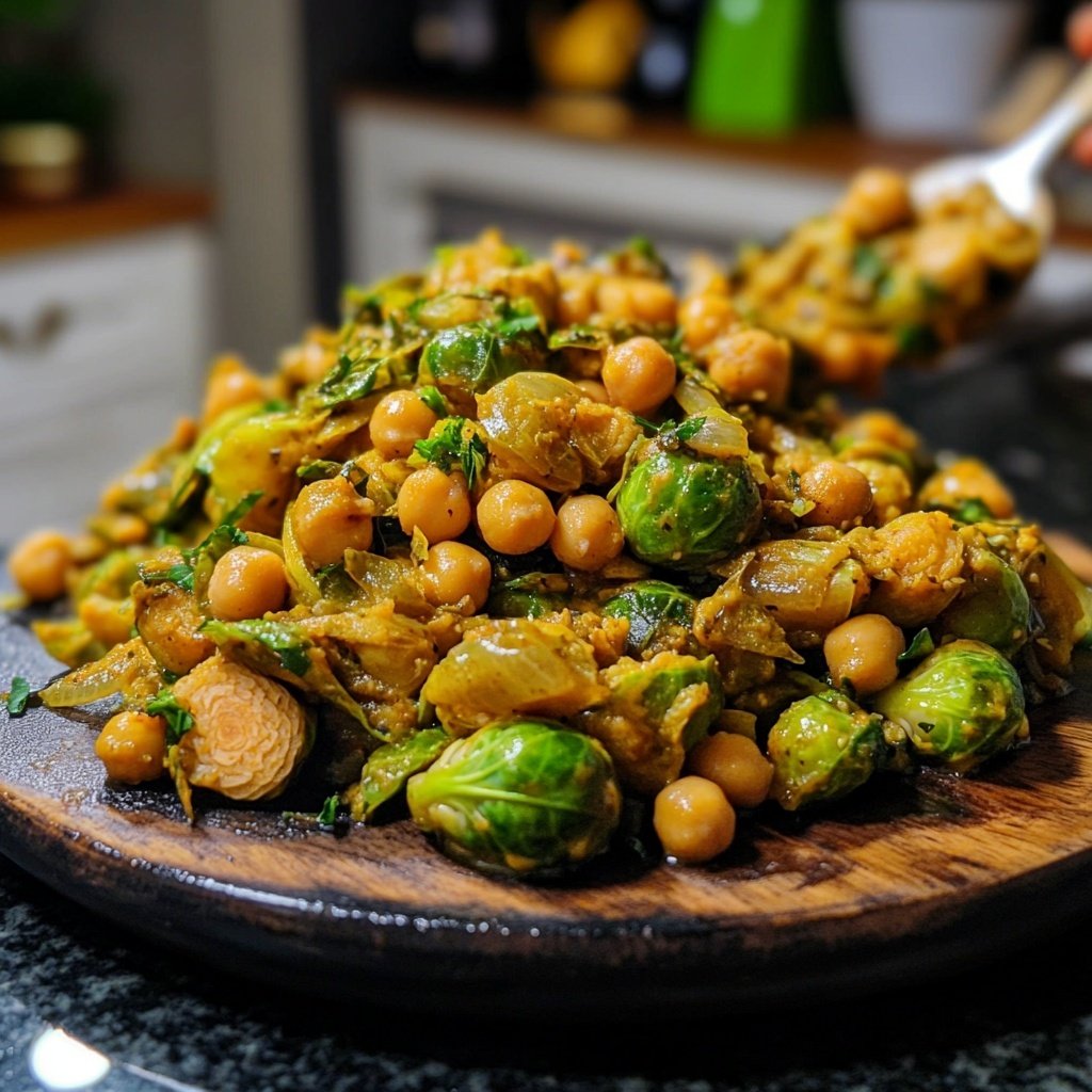 Rosenkohl - Curry Mit Kichererbsen