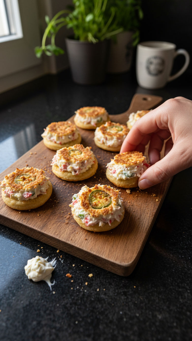 Krabben Frischkäse Jalapeño Häppchen