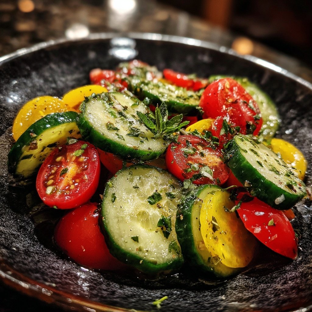 Erfrischender Gurken-Zitronensalat