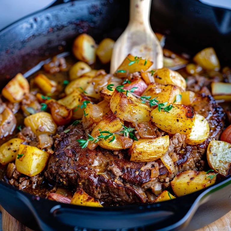 Kartoffelpfanne mit Hackfleisch