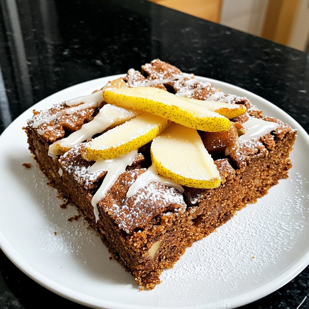Steinbock Birne Lebkuchen Kuchen