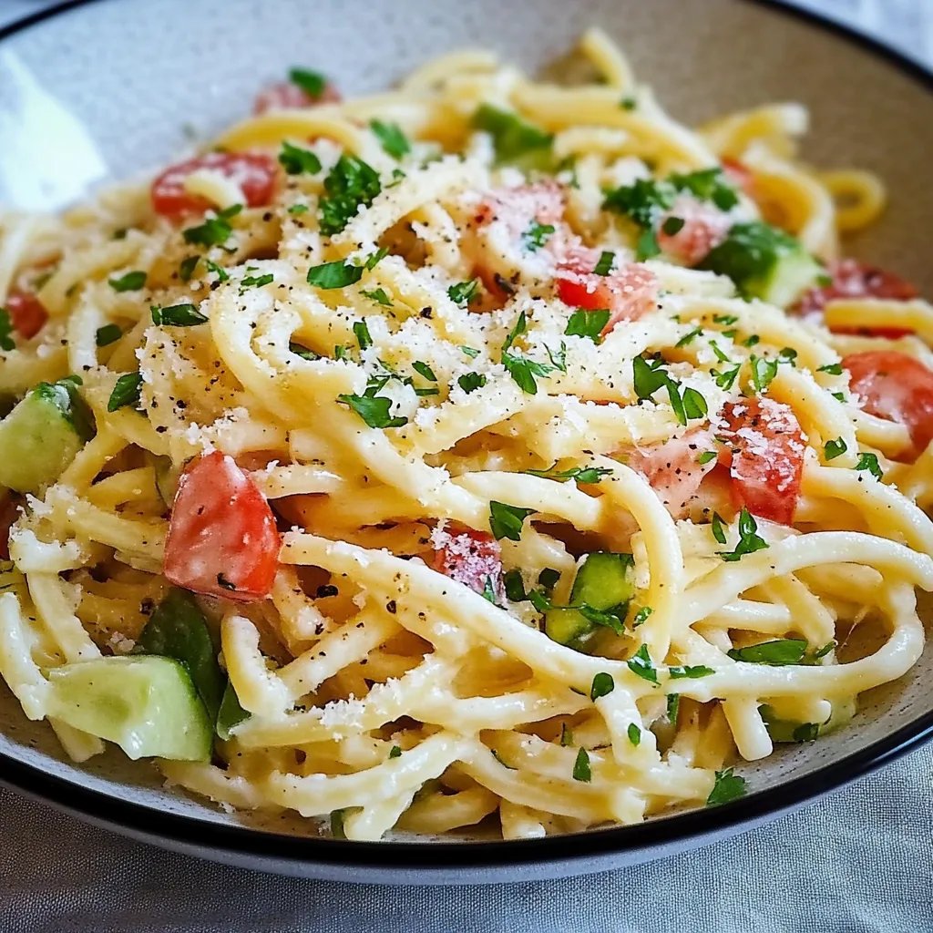 Einfacher frischer Nudelsalat