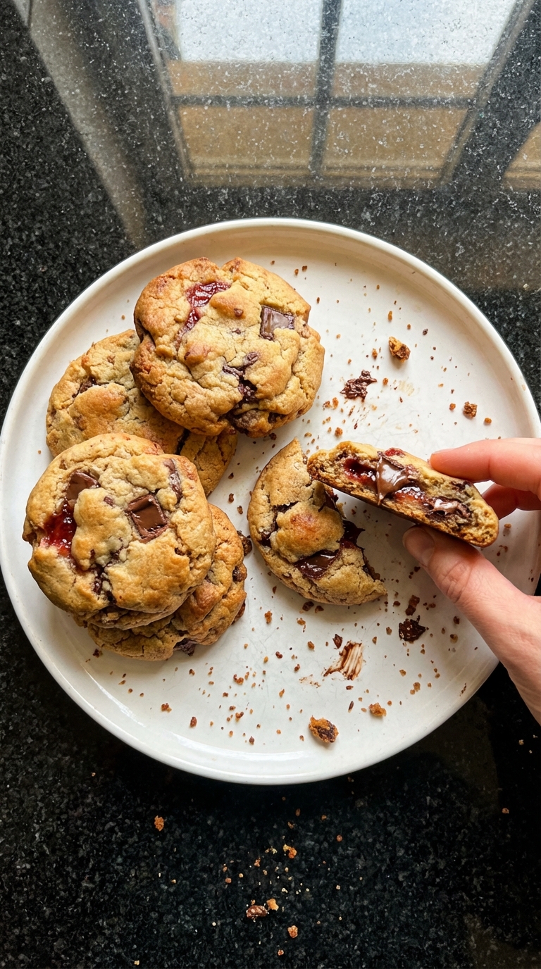 Erdbeer Schoko Stückchen Kekse​