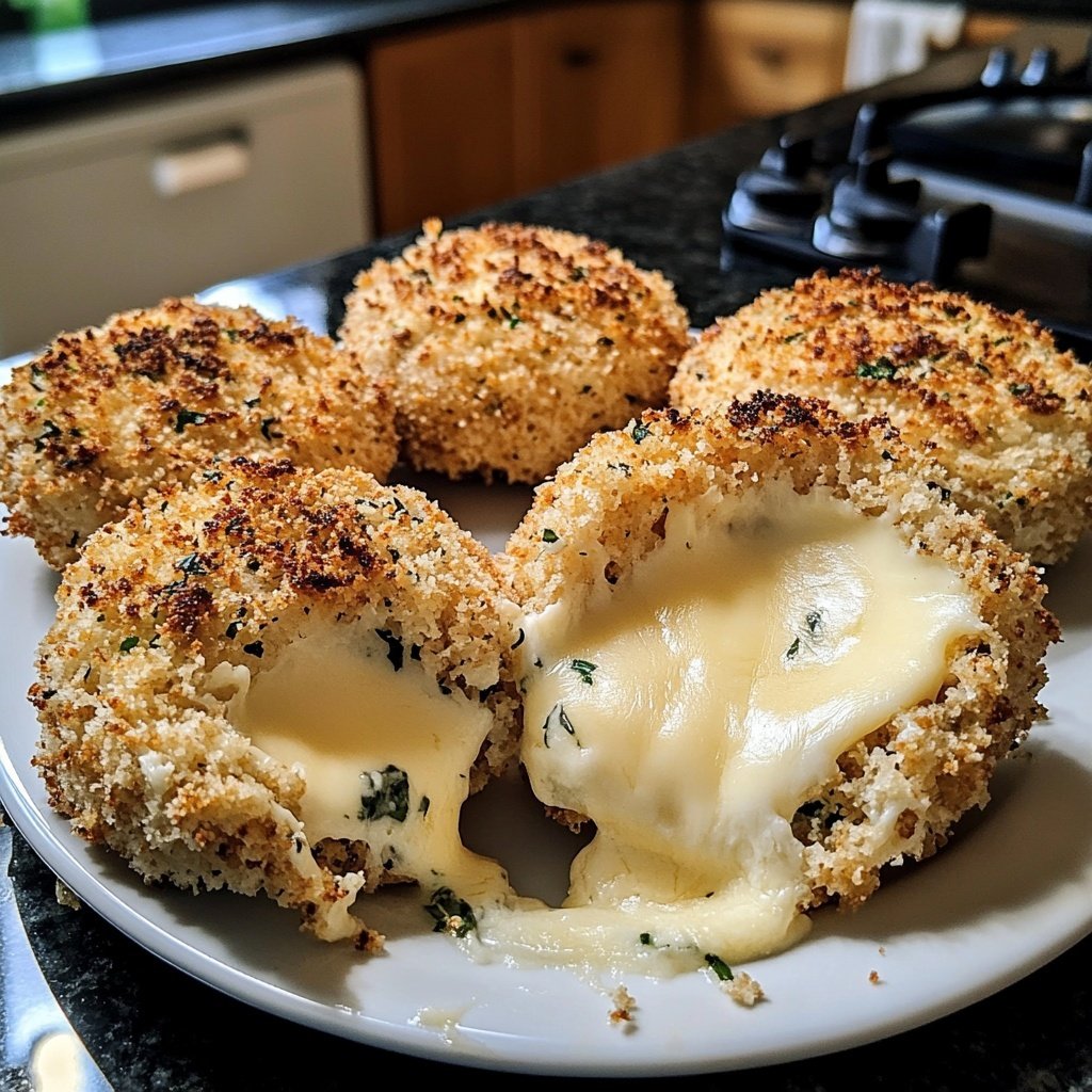 Gefüllte Pilze Panko Brotkrümel