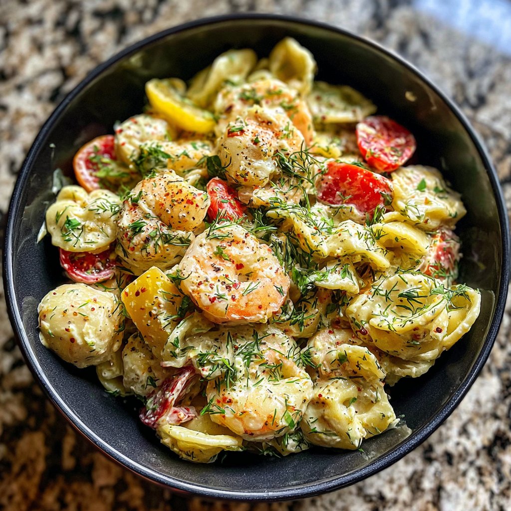 Lemon Dill Shrimp Pasta Salad