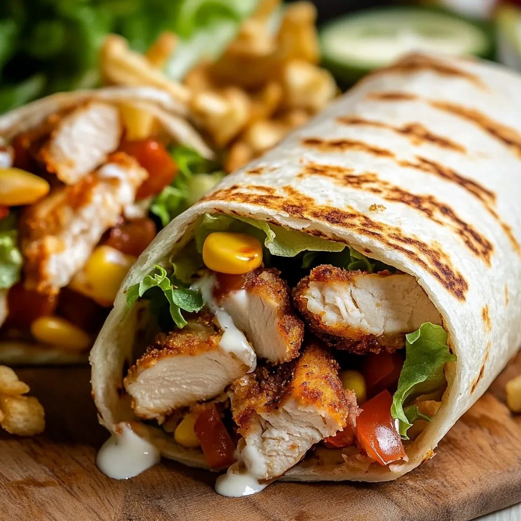 Knuspriger Chicken Ranch Snack Wrap