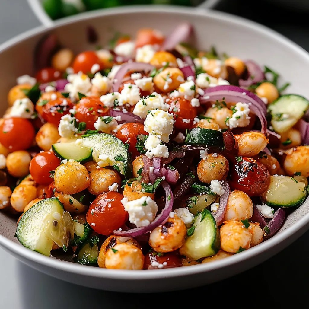 Medelhavssallad med kikärter och fetaost: En fantastisk ultimativ rätt