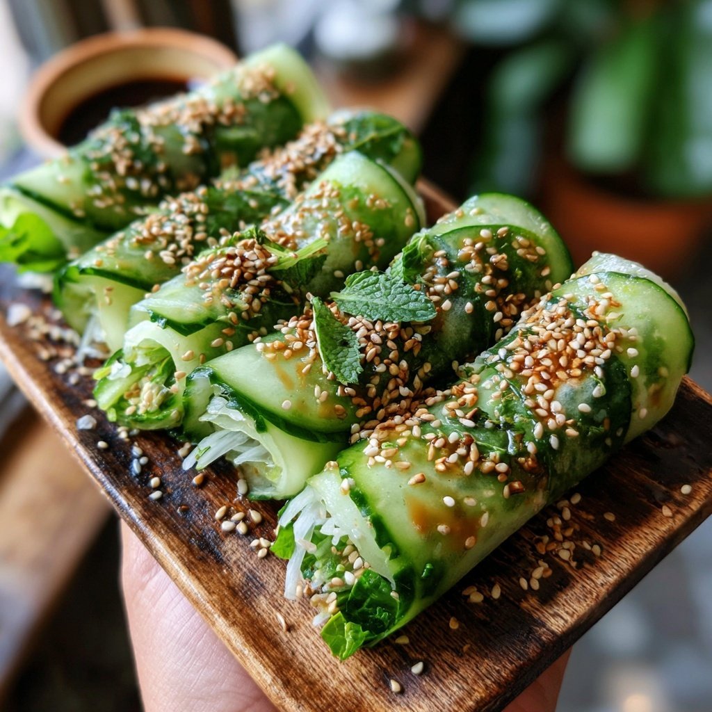 Gurken-Avocado-Salatrollen