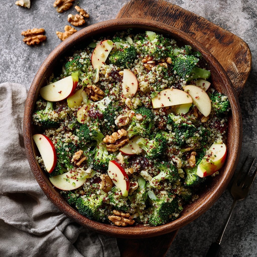 Brokkoli und Apfel-Quinoasalat