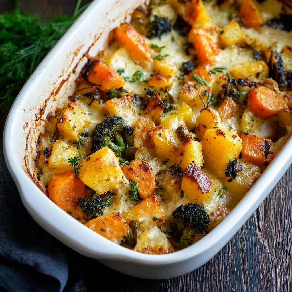 Kartoffelauflauf mit Gemüse