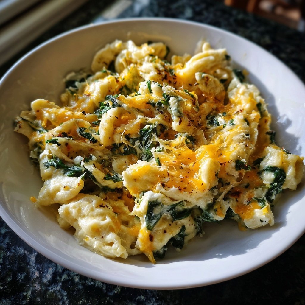 Spinat-Käsespätzle mit Knoblauchbutter