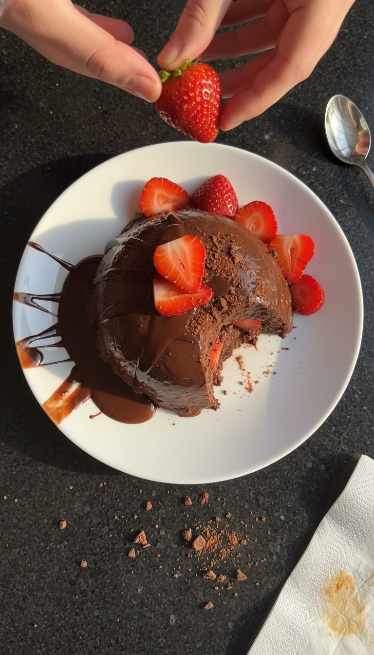 Dekadenter Schoko Erdbeer Pudding​