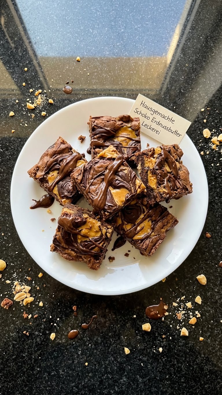 Hausgemachte Schoko Erdnussbutter Leckerei