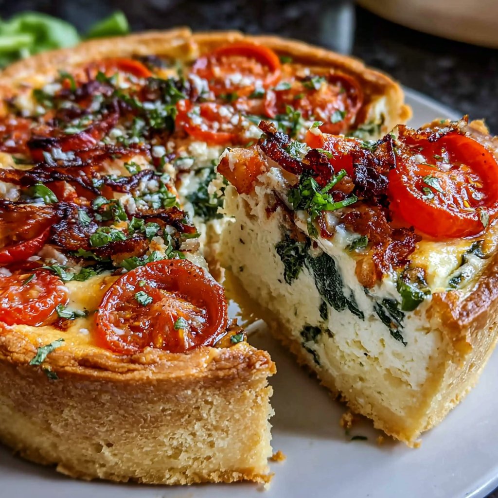 Gemüse-Quiche für einen Brunch