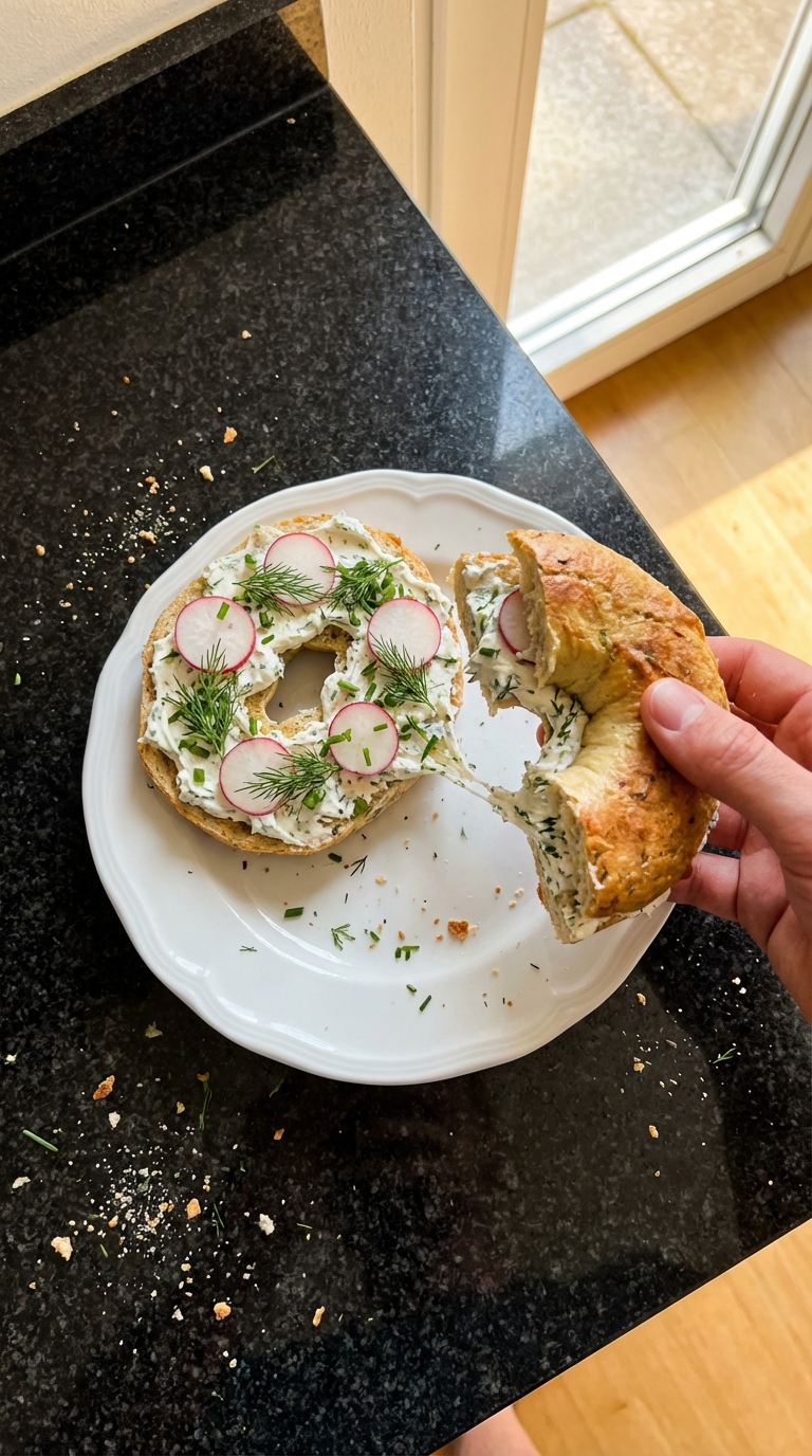 Kräuter Frischkäse Bagels