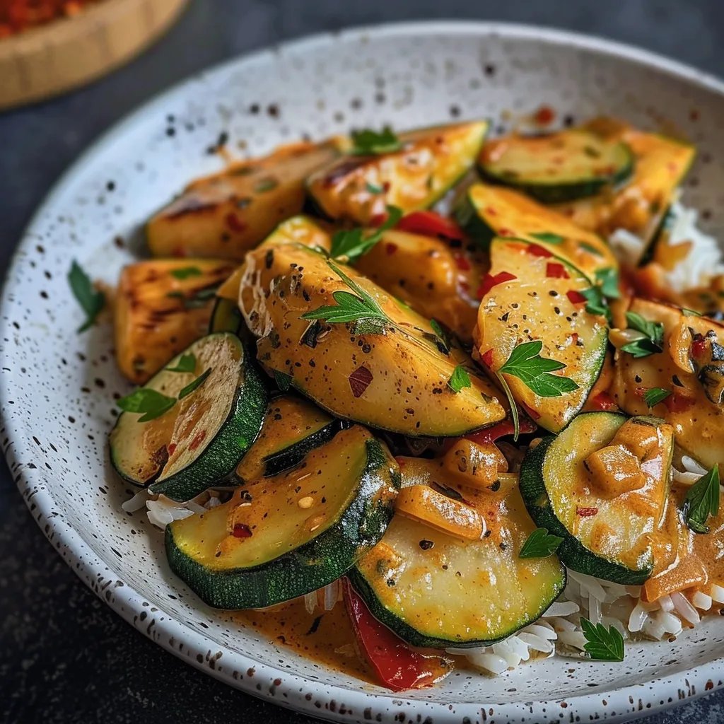 Paprika-Zucchini-Sahne-Hähnchen