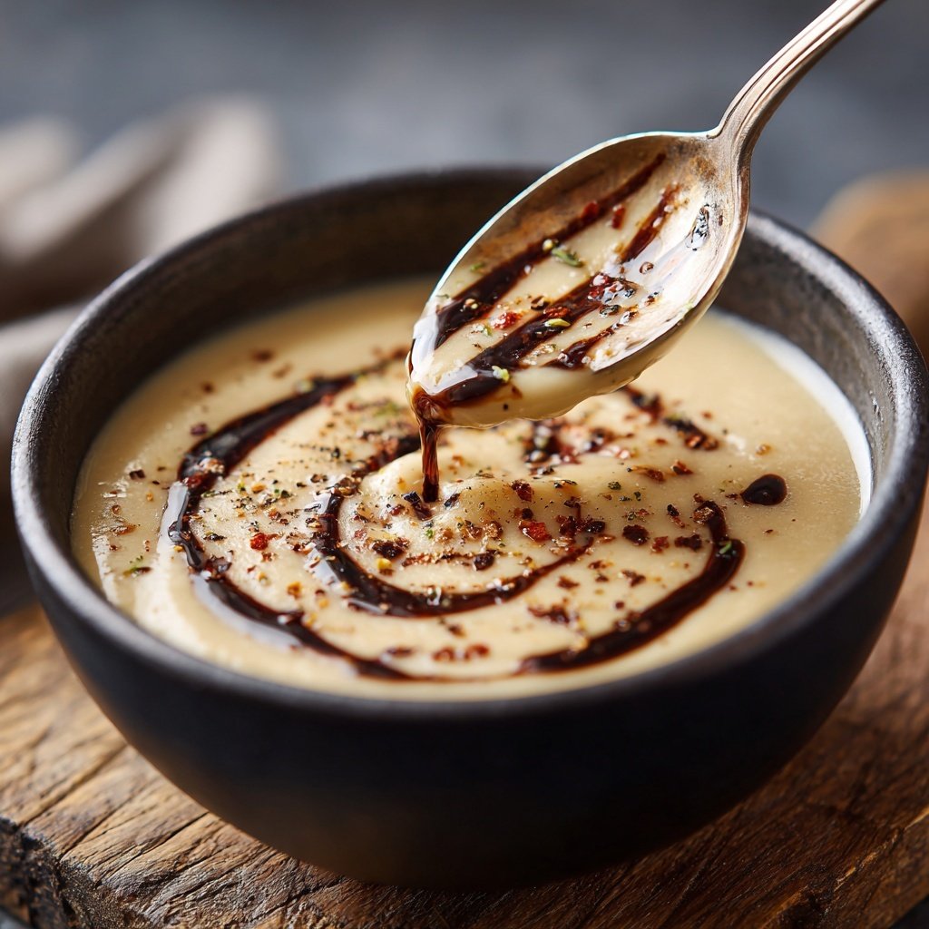 Pastinakencremesuppe mit Trüffelöl